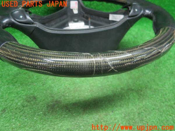 3UPJ=41150617]ポルシェ ボクスター986 純正 ATカーボンステアリング 996 ハンドル 割れ有 中古_m19