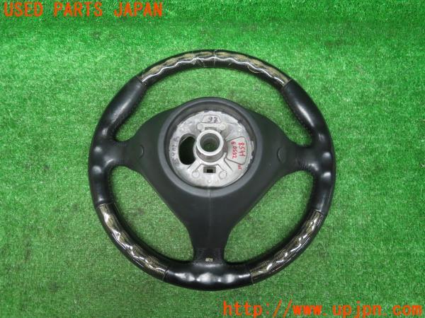 3UPJ=41150617]ポルシェ ボクスター986 純正 ATカーボンステアリング 996 ハンドル 割れ有 中古_m24