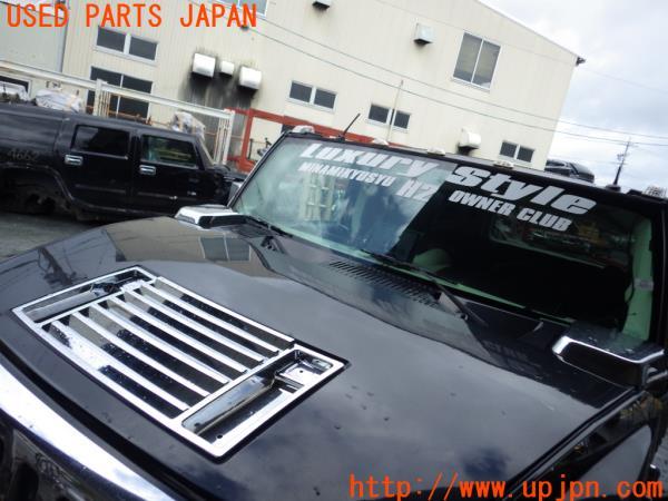3UPJ=46710052]ハマーH2 2006y WELLSTAR ボンネットフード クローム 通気口カバー HV-HM02 スワロフスキー LED加工品 中古_m10