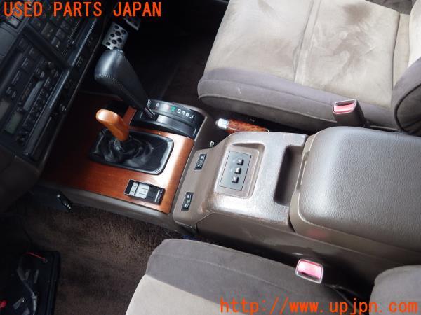 3UPJ=48720614]ランクル80系(FJ80G)前期 社外 ウッドパネル付き センターコンソール シフトパネル 中古_m7